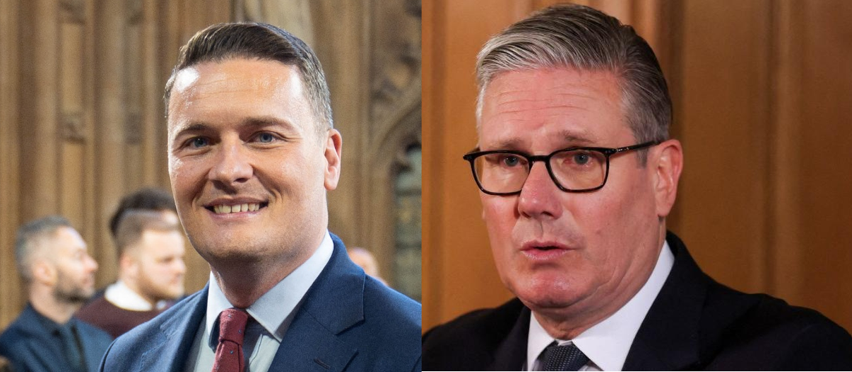 El ministro de sanidad británico Wes Streeting y el primer ministro Keir Starmer