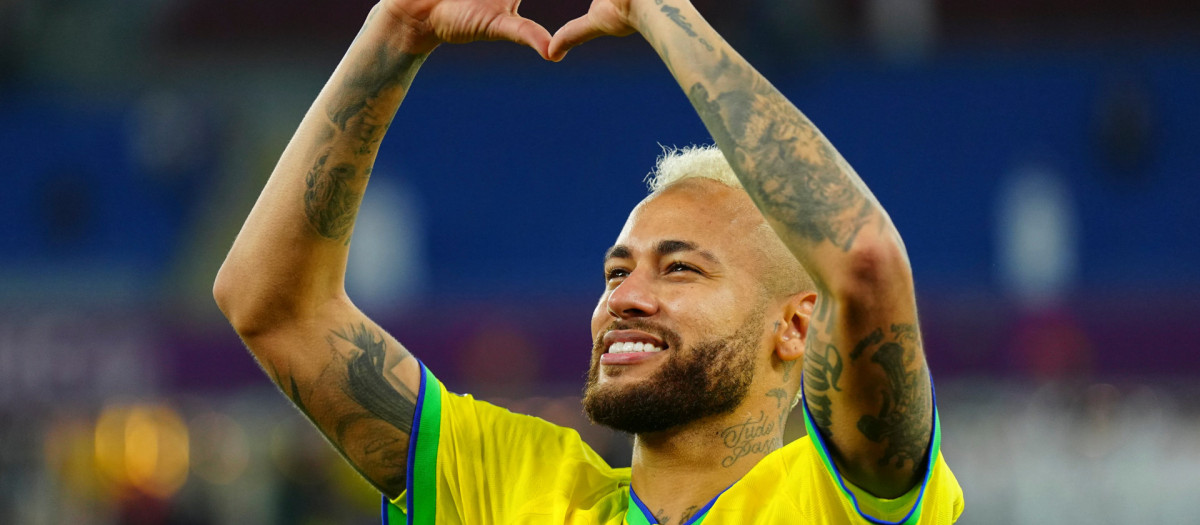 Neymar Jr., en un partido con Brasil
