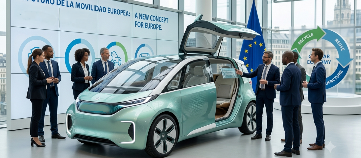 Recreación de cómo podría ser el coche europeo ideado por Bruselas