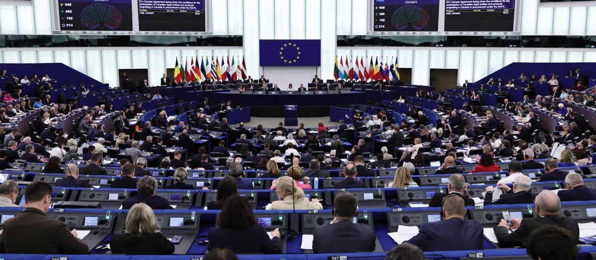 Sesión plenaria del Parlamento Europeo en Estrasburgo este 20 de mayo