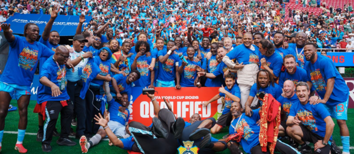 La selección del Congo celebra la clasificación al Mundial