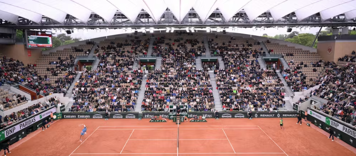 Así luce la Suzanne Lenglen durante la fase previa de Roland Garros 2026