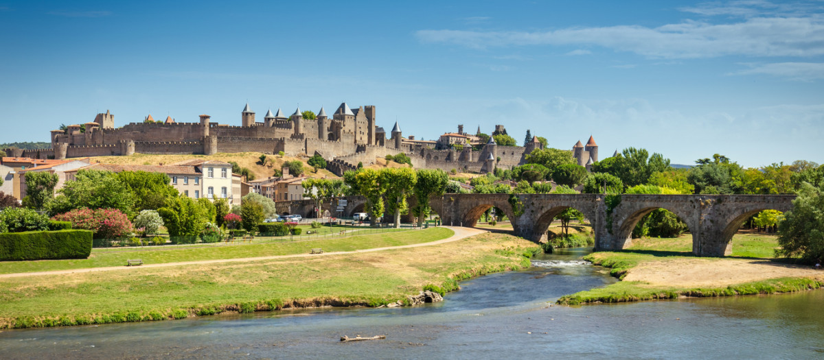 Vista panorámica de la ciudad medieval de Carcasona, en la Occitania francesa