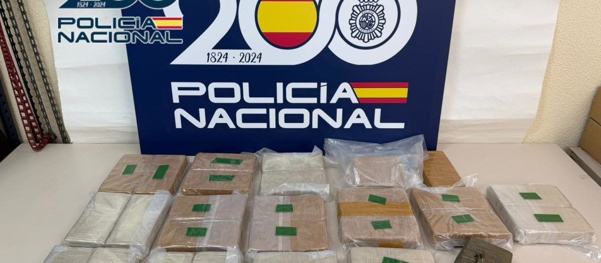 Imagen de la droga intervenida por la Policía Nacional en Benidorm