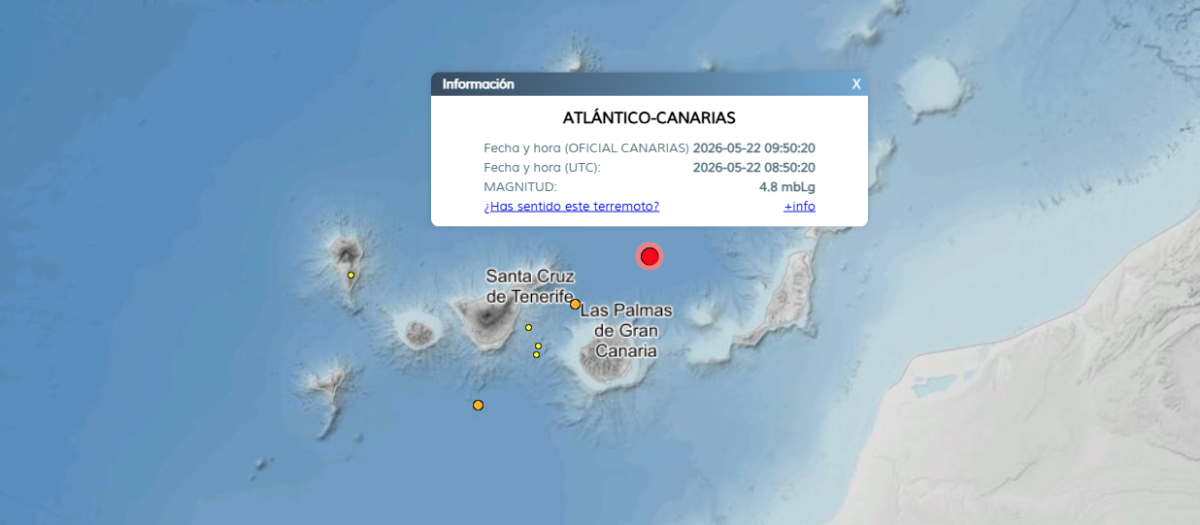 Terremoto sentido en Canarias