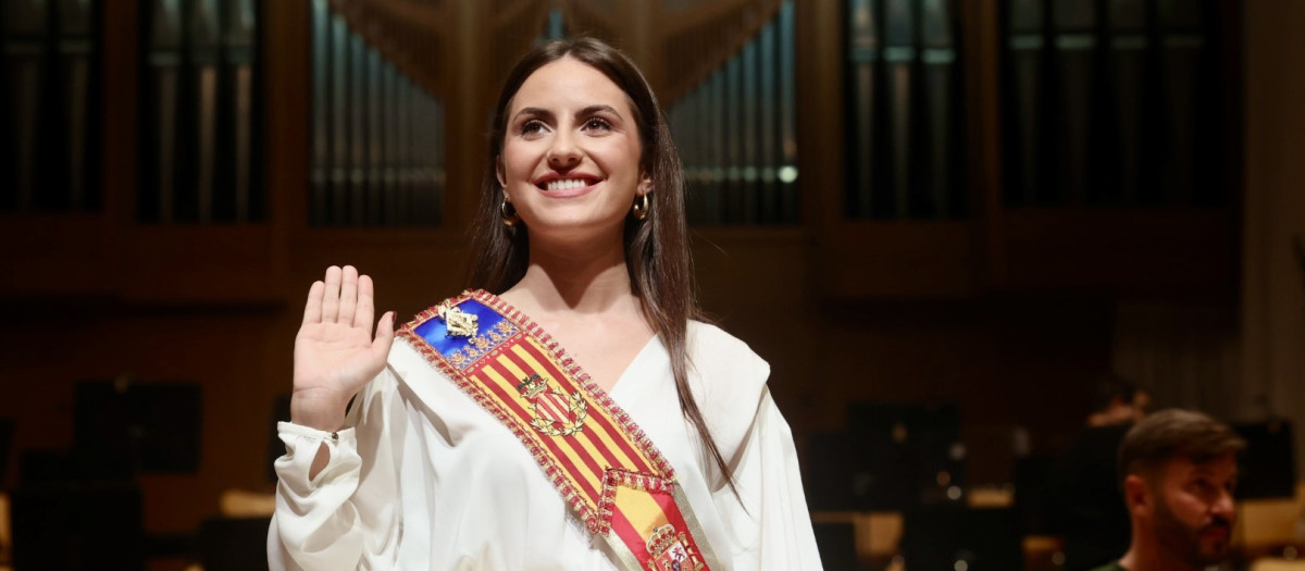 Imagen de archivo de María Estela Arlandis antes de su exaltación como fallera mayor de Valencia 2024.