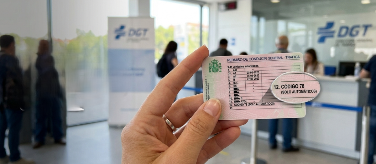 El código 78 aparece en la parte posterior del permiso de conducir
