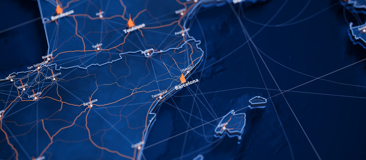 Barcelona, en una visualización del mapa de España