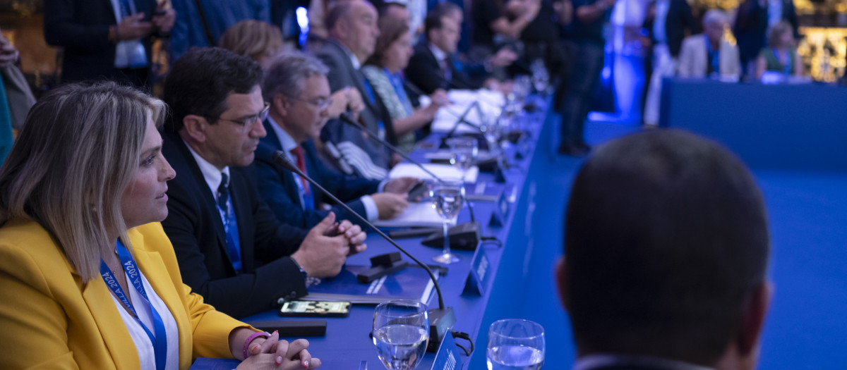 Imagen tomada este sábado de Marta Barrachina durante la Comisión de la FEMP celebrada en Sevilla