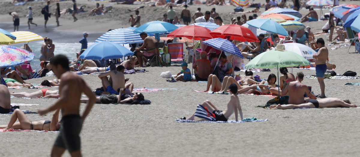 Vista de la playa de La Malagueta este sábado