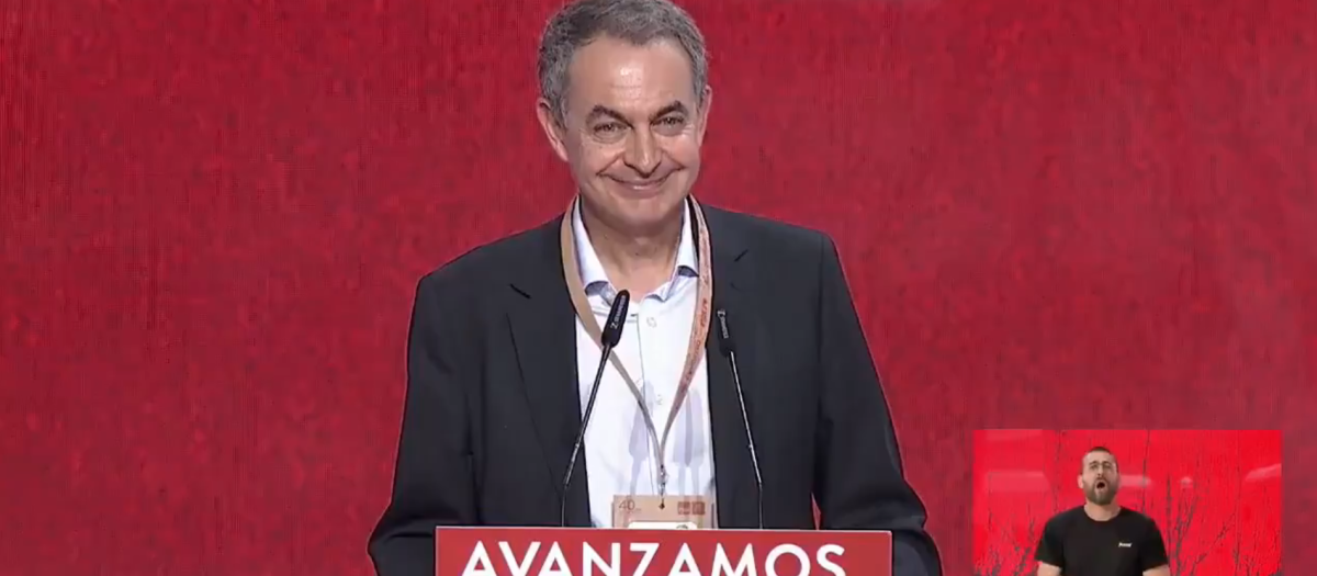 Zapatero, en un acto del PSOE de octubre de 2021