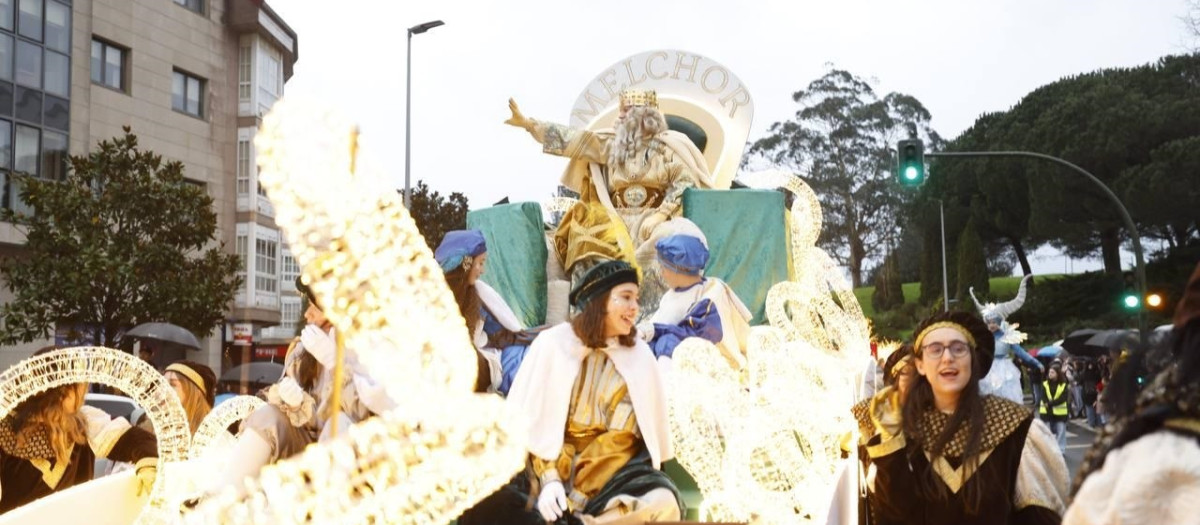 Cabalgata de los Reyes Magos en Santiago de Compostela, a 4 de enero de 2025