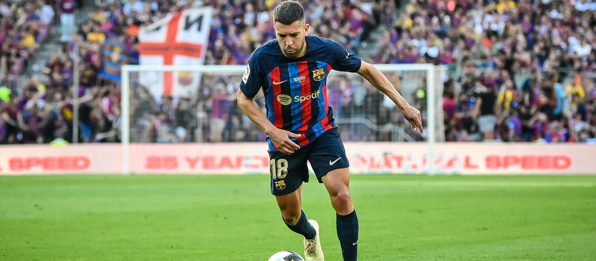 Jordi Alba, en un partido con el FC Barcelona