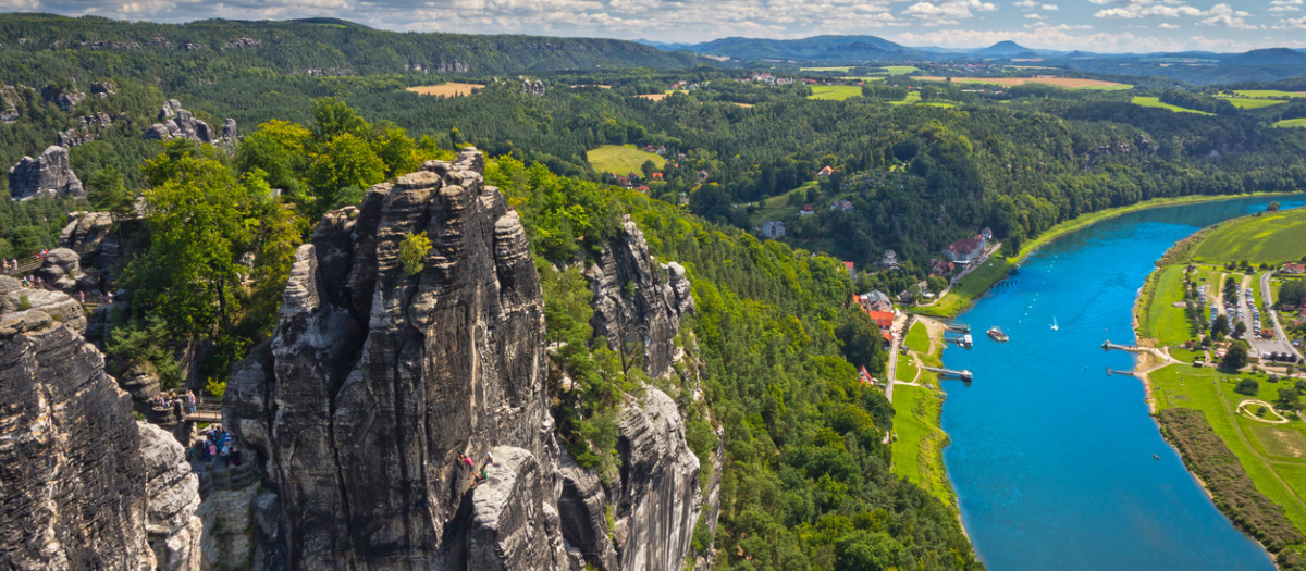 Vista del río Elba en Alemania