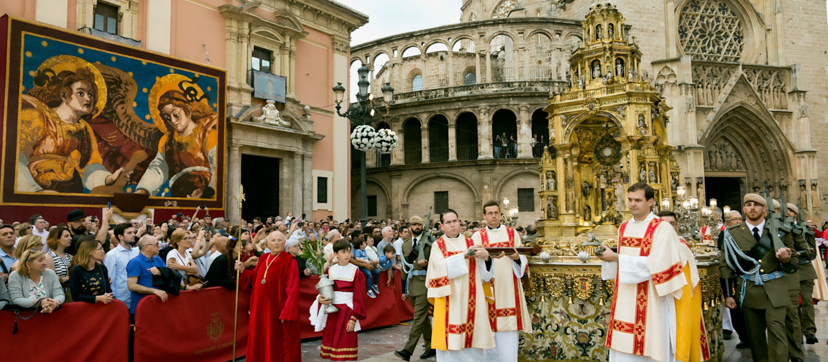 Imagen de la procesión del Corpus en Valencia