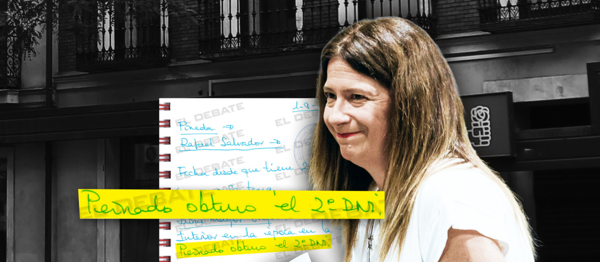 Las notas de Leire Díez sobre los dos DNI de Peinado