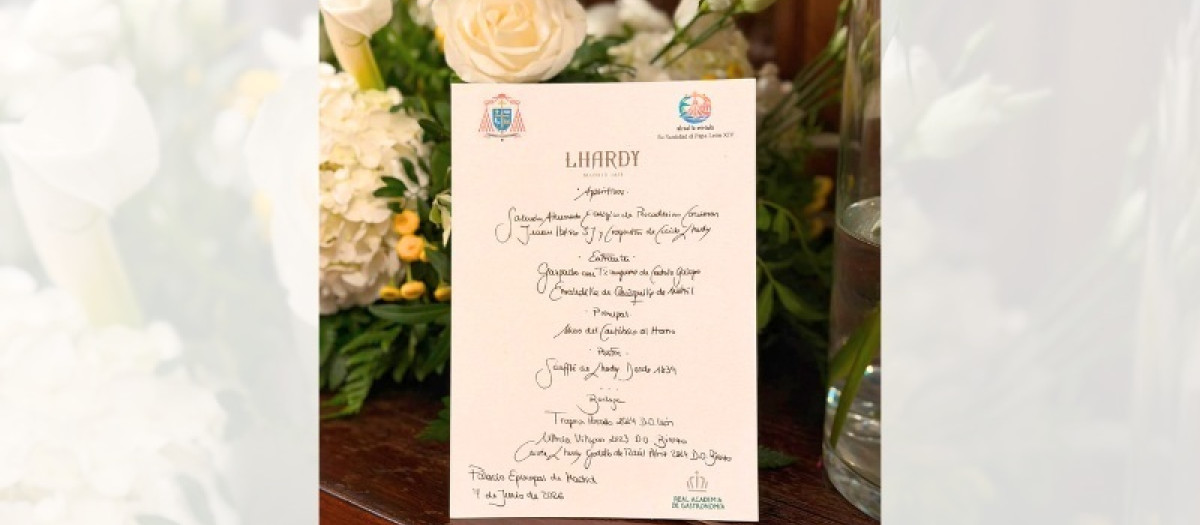 Menú de cena del Papa en el Palacio Episcopal