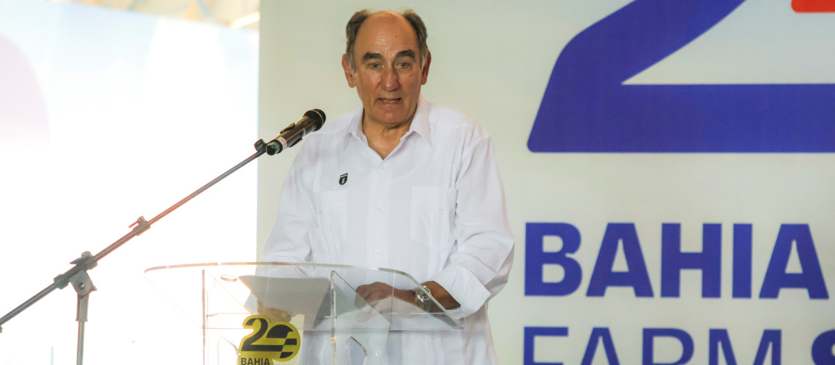 El presidente de Iberdrola, Ignacio S. Galán, durante su discurso
