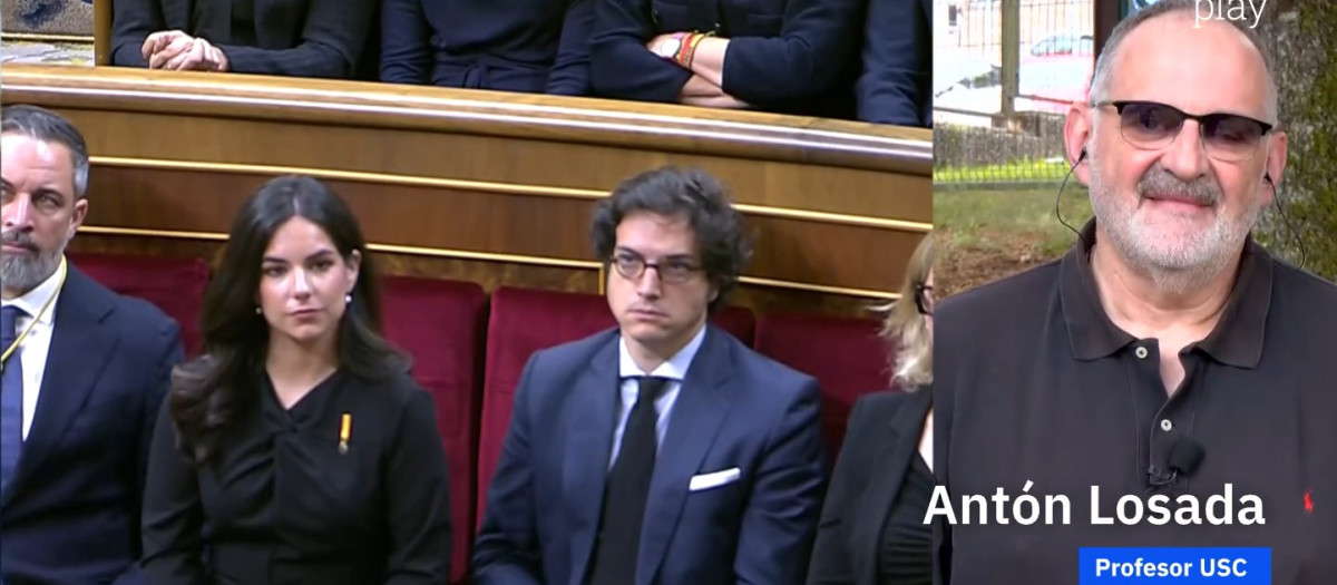 Antón Losada, durante su intervención en Mañaneros 360