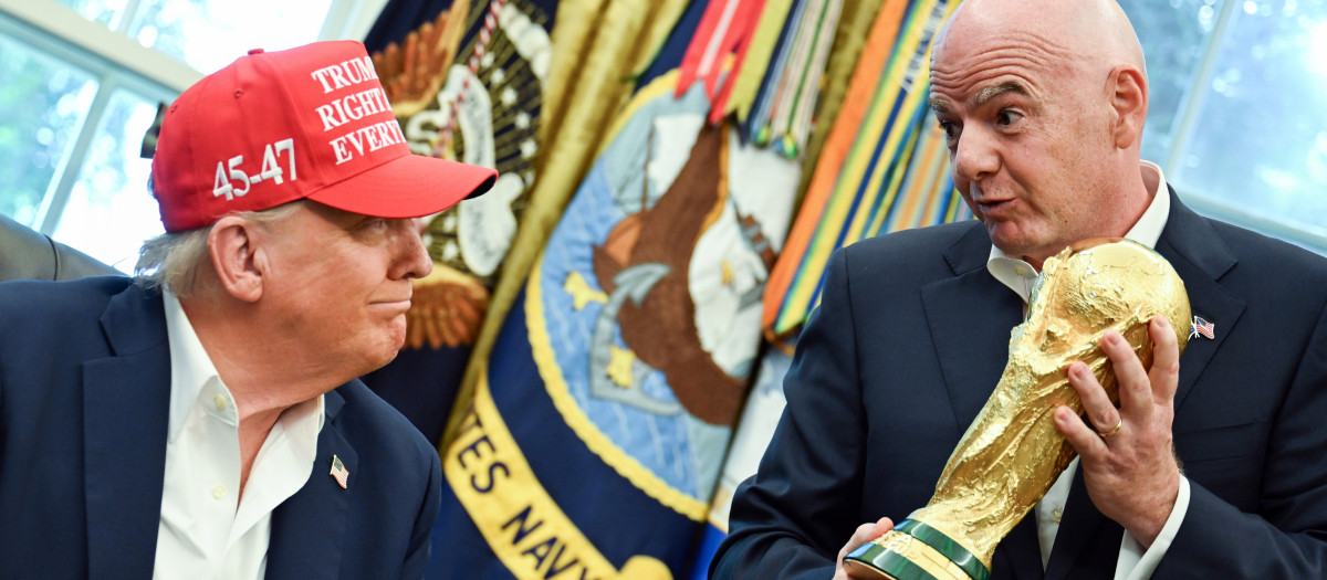 Donald Trump y Gianni Infantino, en el Despacho Oval