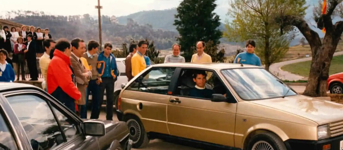 El Monarca al volante de su primer coche