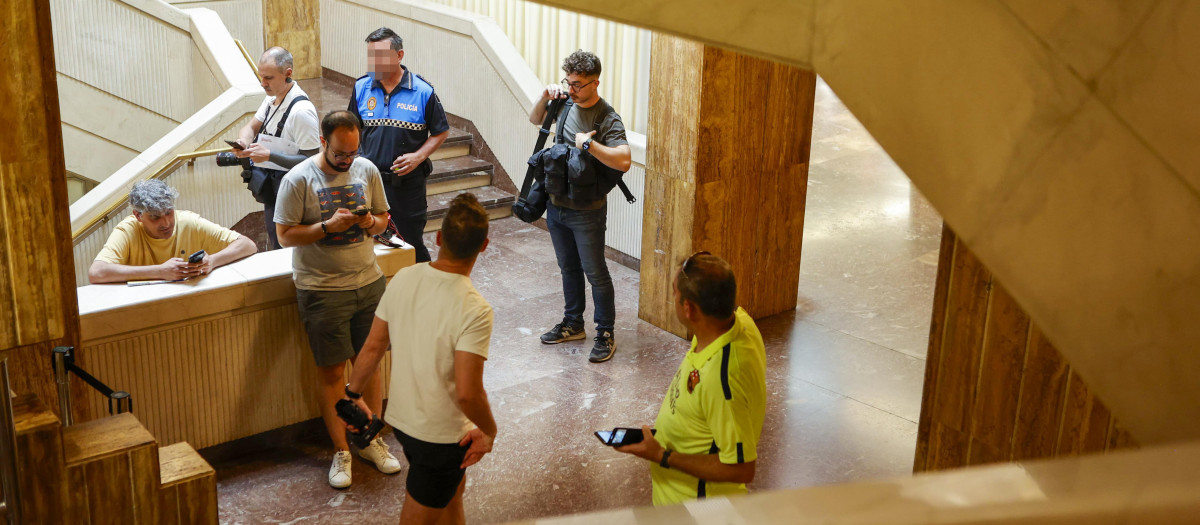 Registro de la Guardia Civil en el Ayuntamiento de Soria, este martes
