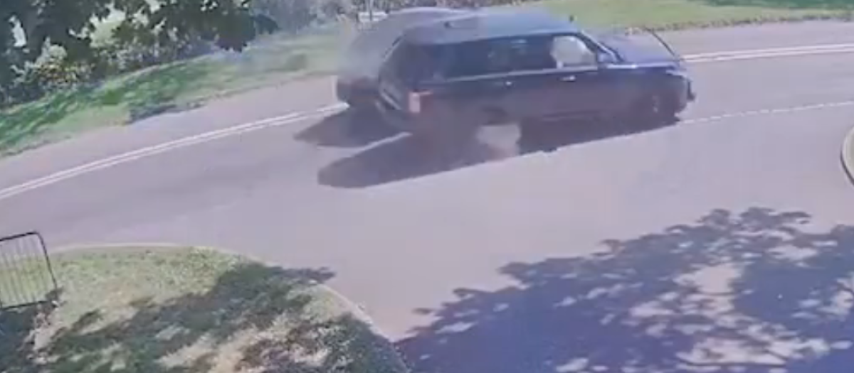 Momento del accidente captado por una cámara de seguridad