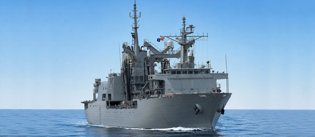 El Buque de Aprovisionamiento de Combate (BAC) Patiño (A-14) de la Armada española