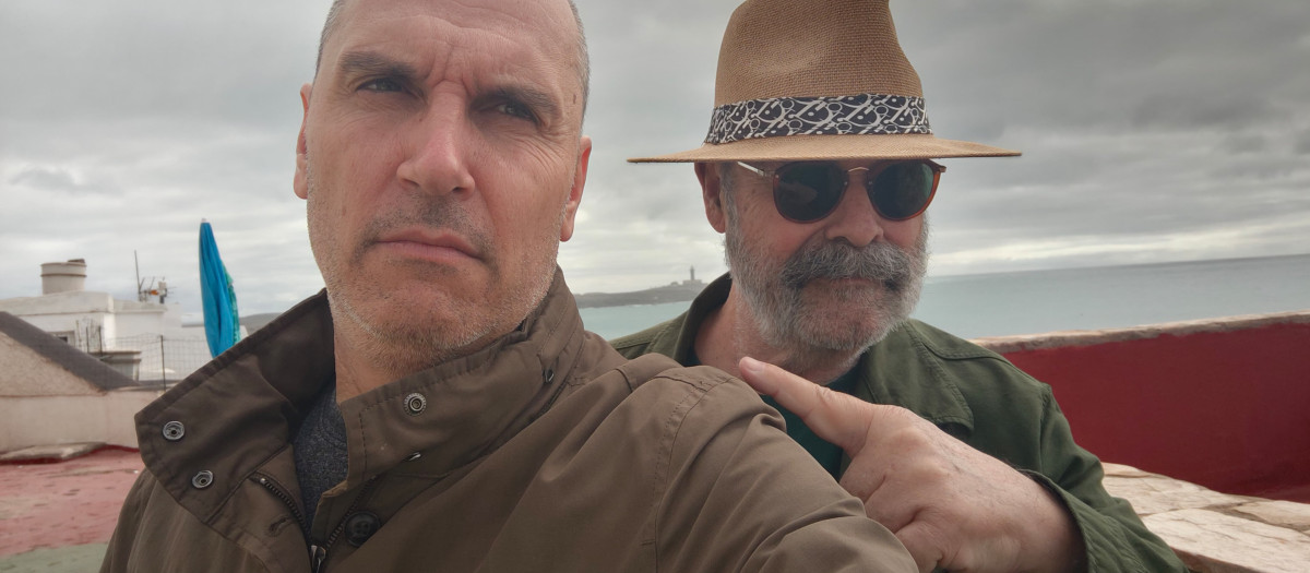 El director David Marqués junto al actor Antonio Resines.