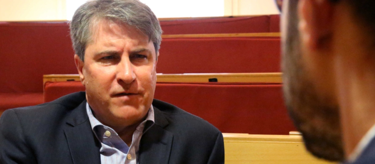 Patrick Deneen, en el Colegio Mayor San Pablo, en Madrid
