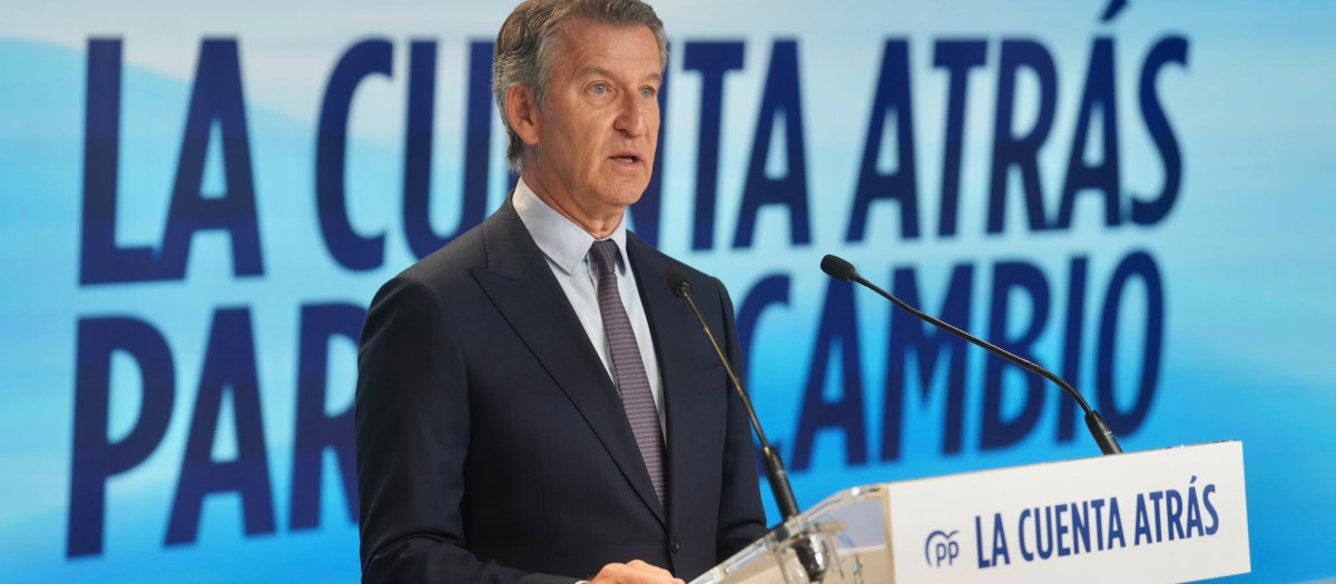 Alberto Núñez Feijóo, durante su comparecencia de fin de curso