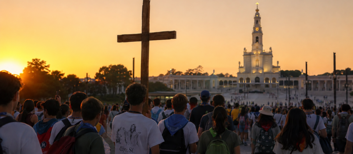 Peregrinación de jóvenes a Fátima, en Portugal