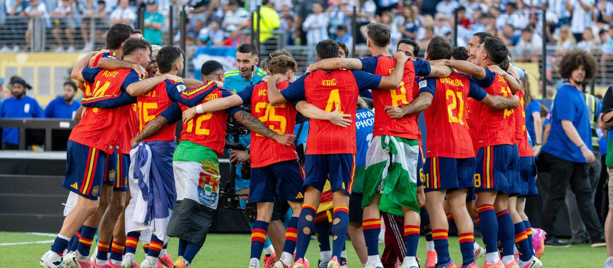 (Foto de ARCHIVO)
July 20, 2026, East Rutherford, New Jersey, United States of America: 19th July 2026; New York New Jersey Stadium, East Rutherford, New Jersey, United States of America; FIFA World Cup Final Football, Spain versus Argentina; Spain celebrates

Europa Press/Contacto/Bob Kupbens
20/7/2026