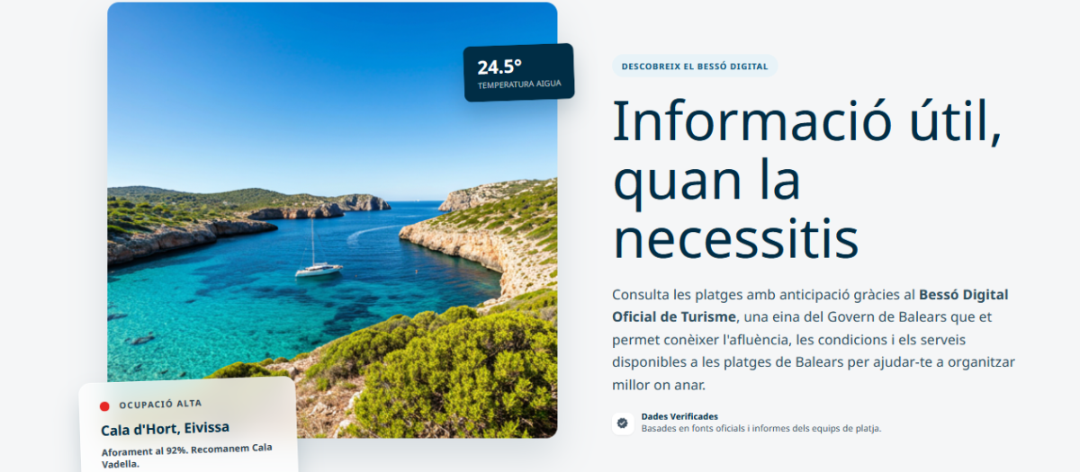 Vista de una de las informaciones del Gemelo Digital de Turismo.