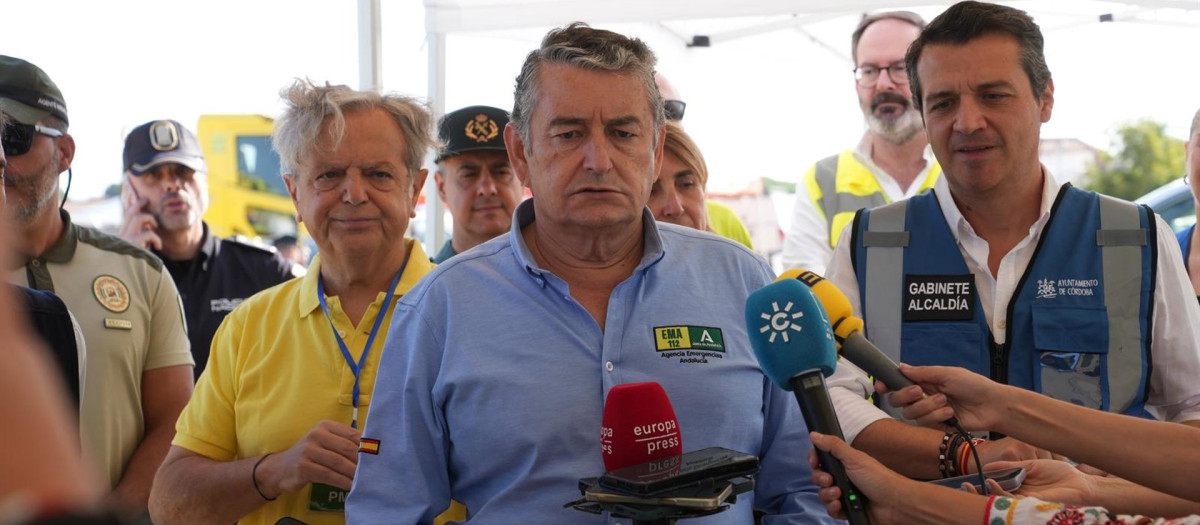 Imagen del Puesto de Mando Avanzado establecido por el incendio de Cerro Muriano