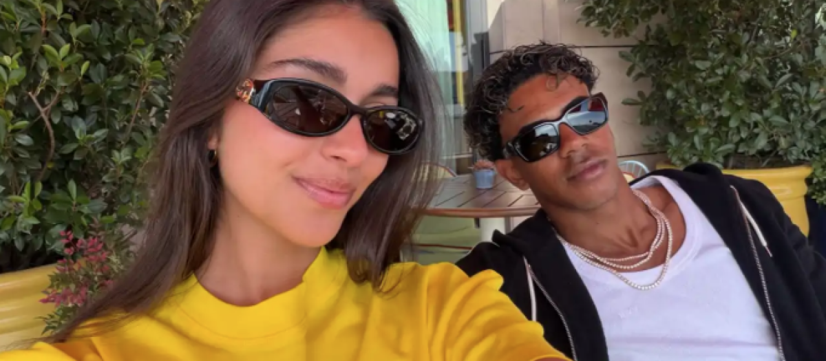 Inés García y Lamine Yamal durante sus vacaciones