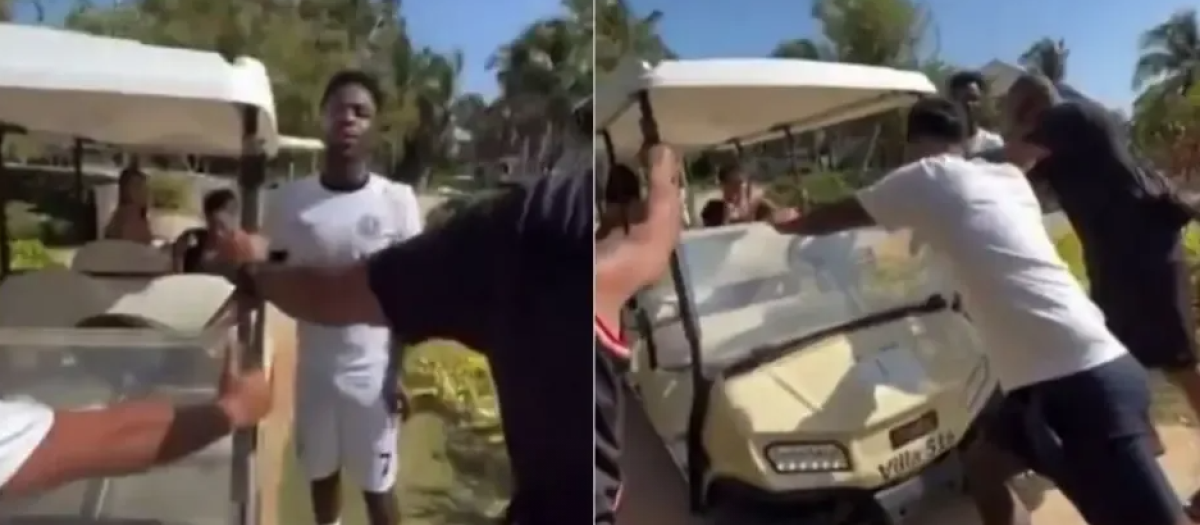 Vinicius tras el pequeño accidente