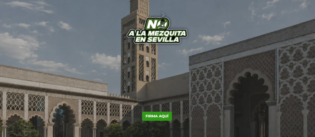 Campaña de recogida de firmas ''¡No a la mezquita en Sevilla!'