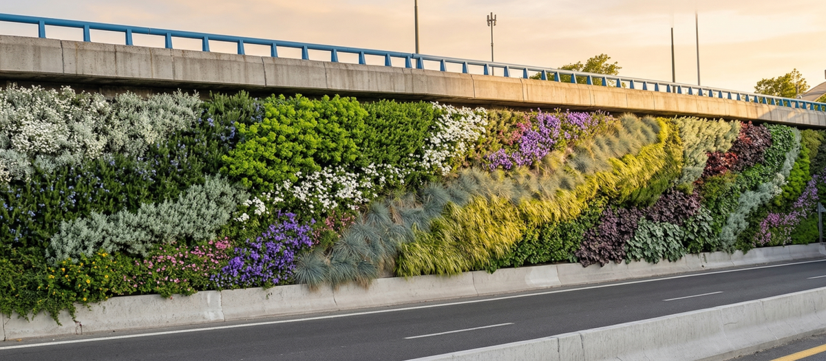 Comienza la instalación de los jardines verticales en la M-30