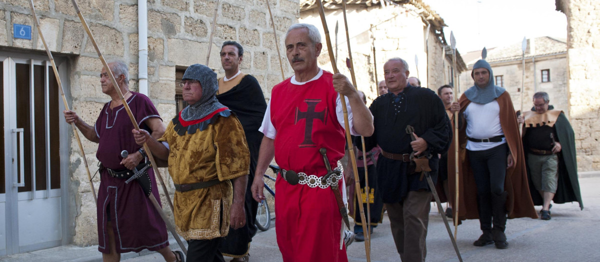 Representación, en Tamarón (Burgos), de la batalla que en el verano de 1037 dio el trono de León a Fernando I de Castilla