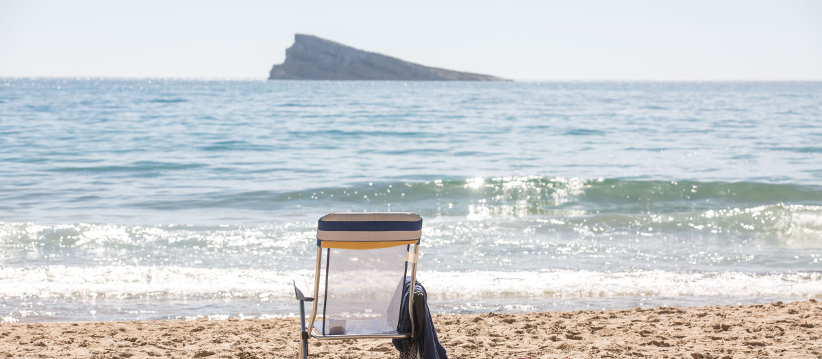 Imagen tomada en una de las playas de Benidorm