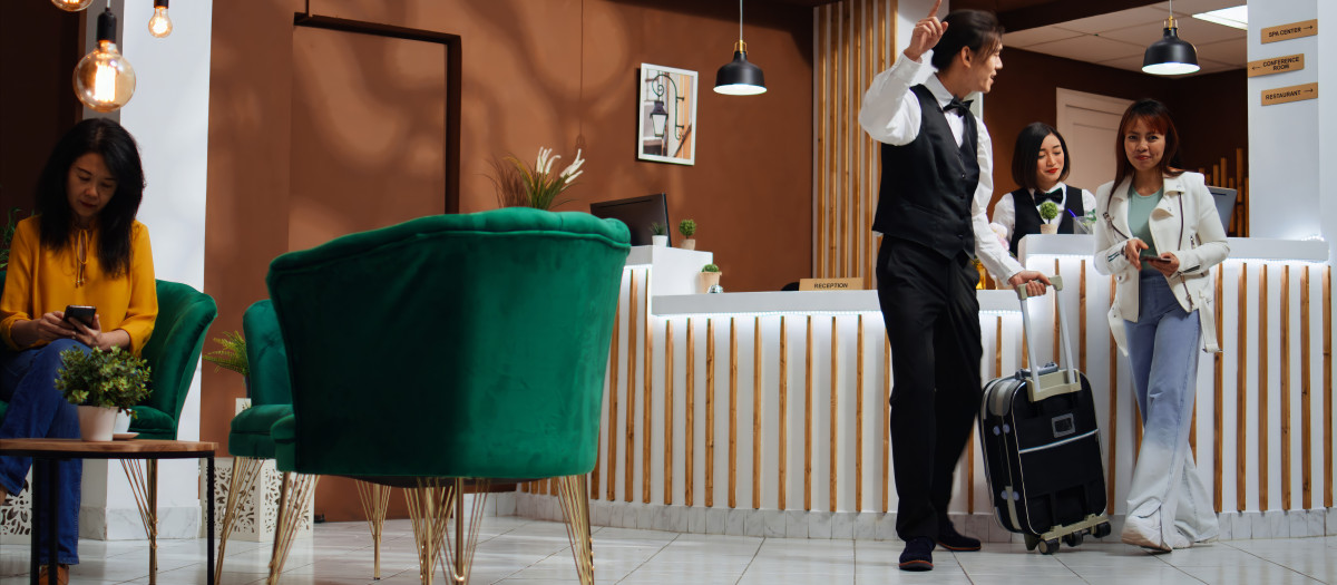 Imagen de un hall de un hotel