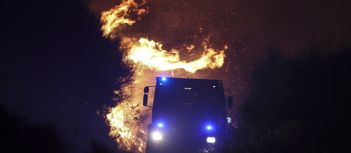 Incendio forestal en Vila Verde, Braga
