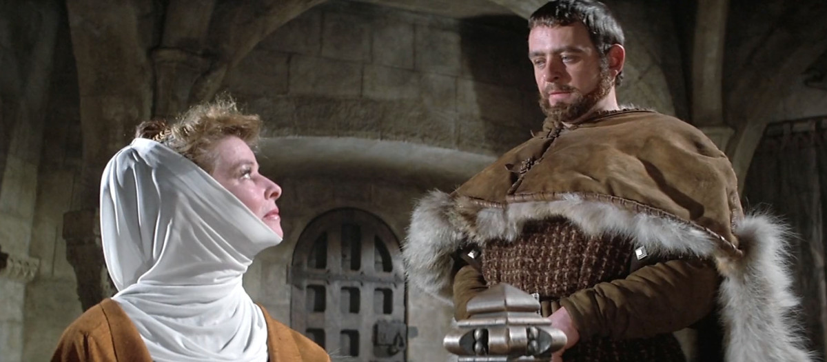 Katharine Hepburn y Anthony Hopkins son madre e hijo en El león en invierno