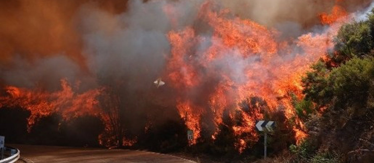 Evacuados La Utrera y el barrio de La Velilla por el fuego en el municipio de Valdesamario (León) y confinados La Garandilla y el Castro