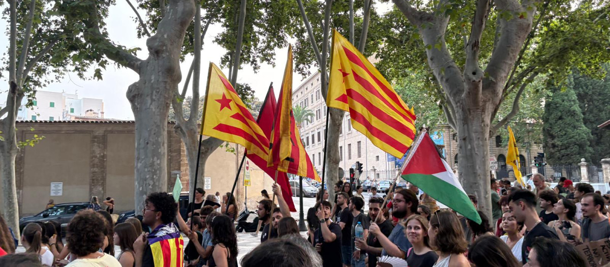 Protesta manifestación antiturismo en Palma el pasado 26 de julio de 2026