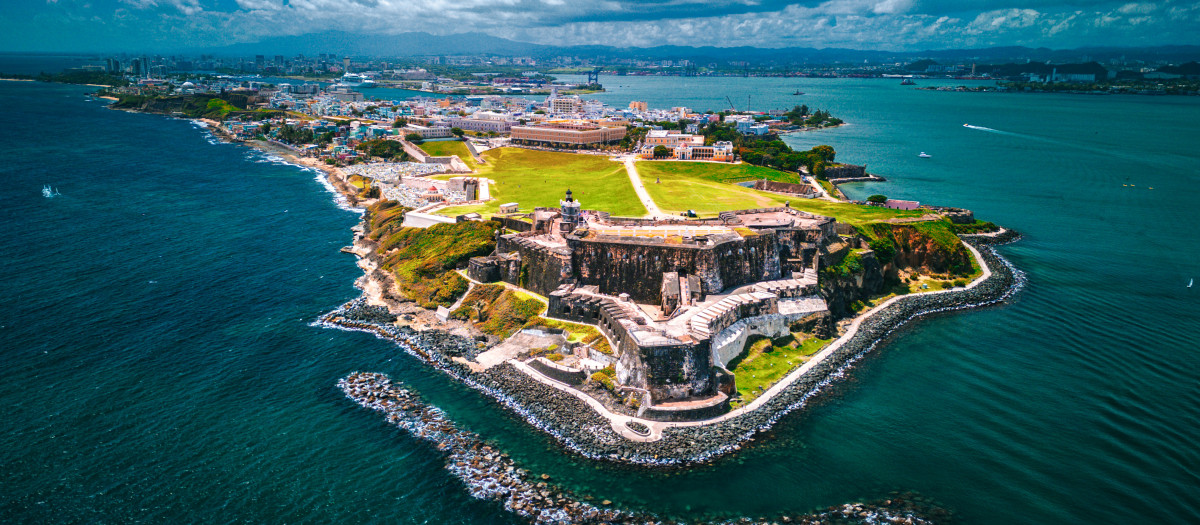 Castillo San Felipe del Morro situado en la punta del Viejo San Juan, Puerto Rico