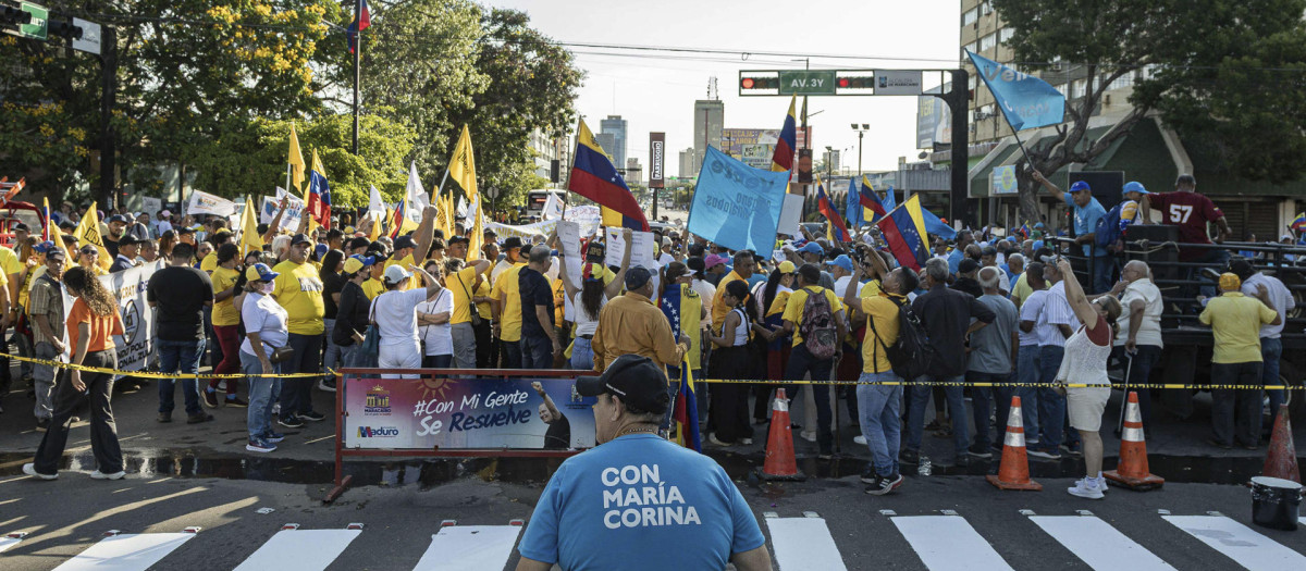 Disidentes venezolanos partidarios de María Corina Machado se manifestaron en Maracaibo