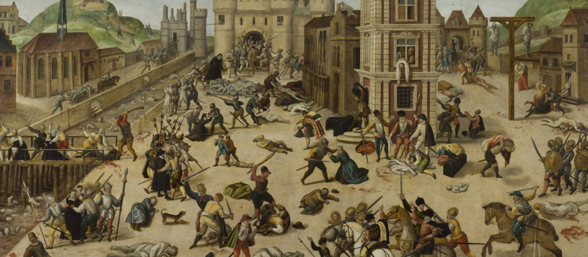 Representación de la matanza de San Bartolomé según François Dubois