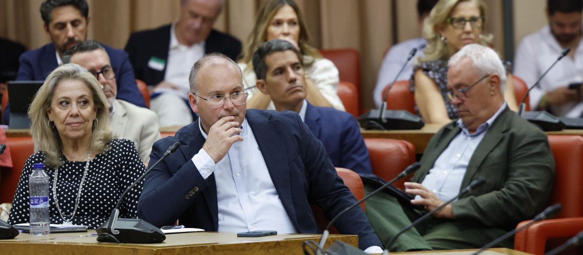 El secretario general del Partido Popular (PP), Miguel Tellado, clausura la jornada parlamentaria organizada por el PP en el Congreso